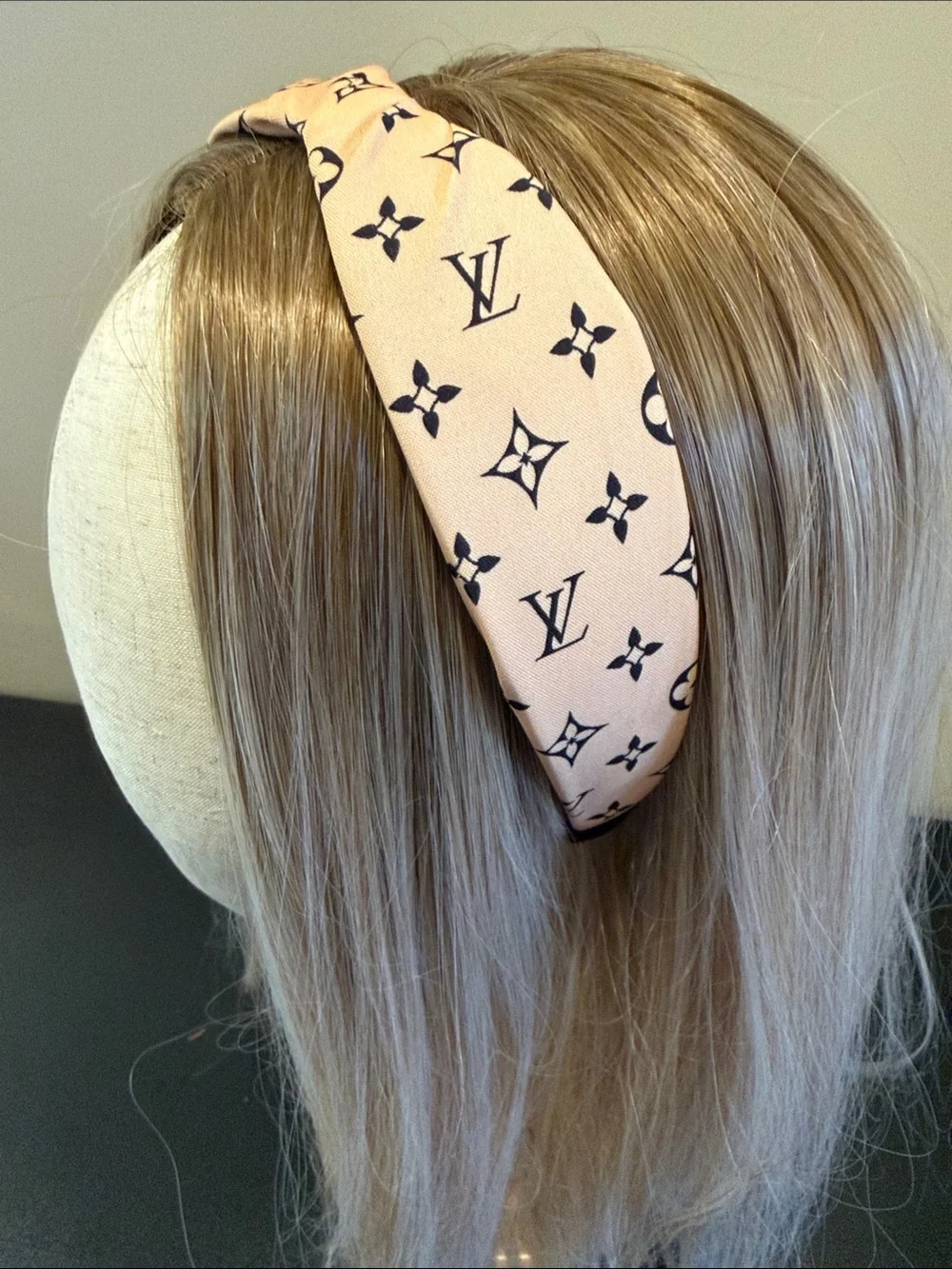Louis Vuitton Pink Monogram Twisted Headband